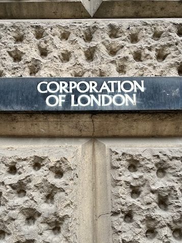 Corporation of London sign